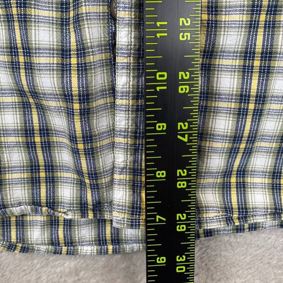 Carhartt Mens Shirt Size XL Plaid Short Sleeve Work Shirt Button Up Cotton Blue - Picture 3 of 10